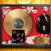 Золотой винил в рамке на заказ Pink Floyd- dark side of the moon