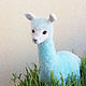 Llama in turquoise, a toy made of wool, Felted Toy, Elektrostal,  Фото №1