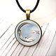 Moon pendant and swans 25 mm, art.0712. Pendants. Ciklora biju. Online shopping on My Livemaster.  Фото №2