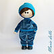 clothes for doll 30 cm. Sports suit with a hat bright blue. Clothes for dolls. mariedolls (mariedolls). Online shopping on My Livemaster.  Фото №2
