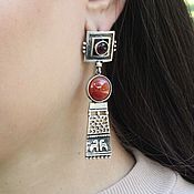 Украшения handmade. Livemaster - original item Ethnic Avant-garde series earrings made of 925 silver HB0094. Handmade.