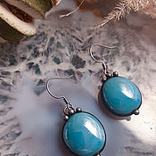 Украшения handmade. Livemaster - original item Drop Earrings Blue (e-007-09). Handmade.