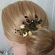  The ornament for the hair. Hairpin Black sun, Hairpin, Moscow,  Фото №1