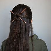 Шпильки для волос, японские, китайские палочки 18см, белый