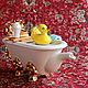 Винтаж: Чайник Swineside Teapottery в виде большой ванны с утёнком. Чайники винтажные. Fancy teapots. Ярмарка Мастеров.  Фото №6