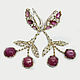 Order 925 Sterling silver cherry earrings with natural star-shaped rubies. Silverjewels. Livemaster. . Earrings Фото №3