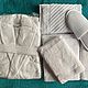 White bathrobe towels 4 pcs Slippers set, Towels, Moscow,  Фото №1