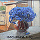 Print for embroidery ribbons - Cornflowers, Patterns for embroidery, Chelyabinsk,  Фото №1