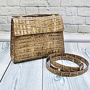 Сумки и аксессуары handmade. Livemaster - original item Women`s handbag made of genuine crocodile leather, bronze color!. Handmade.