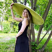 Аксессуары handmade. Livemaster - original item Hats: hat with large brim Lady. Handmade.