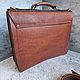 Деловой кожаный портфель. Портфель. ALEX FLAIR • leather goods. Ярмарка Мастеров.  Фото №6