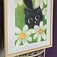 Oil pastel painting children's cat in daisies 'Hello' 297h420mm. Pictures. Larisa Shemyakina Chuvstvo pozitiva (chuvstvo-pozitiva). Ярмарка Мастеров.  Фото №5