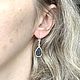 Серьги с черным ониксом. Серьги классические. Sparkle. Интернет-магазин Ярмарка Мастеров.  Фото №2