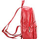 Leather backpack Violetta (red). Backpacks. Russian leather Guild. My Livemaster. Фото №4