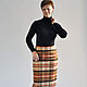 Skirt winter plaid overcoat fabric. Skirts. Tolkoyubki. Online shopping on My Livemaster.  Фото №2