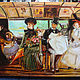 Oil painting 'in an omnibus car' G. W. Joy, 75-55 cm. Pictures. Zhanne Shepetova. My Livemaster. Фото №4