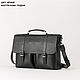 Men's leather messenger bag 'Vincent' (Tobacco). Brief case. DragonBags - Men's accessories. My Livemaster. Фото №10