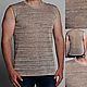 100% lino camiseta para hombre ' días de Verano', T-shirts and undershirts for men, Kostroma,  Фото №1