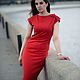 Long knitted dress 'Red bull', Dresses, Moscow,  Фото №1