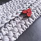 Key holder knitted with 6 carabiners, 17 cm, color gray, 1 piece, Housekeeper, St. Petersburg,  Фото №1