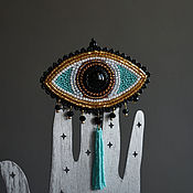 Украшения handmade. Livemaster - original item Obsidian Eye Brooch. Handmade.