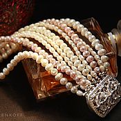 Украшения handmade. Livemaster - original item Bracelet pearl multi-row 