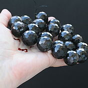 Агат кубики с друзой кварца черно-фиолетовый бусины 20 мм