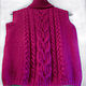 Fuchsia Mohair vest'. Vests. Lisonok (Lisonok). My Livemaster. Фото №4