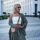 Хитрая асимметричная юбка в складку Олива-Крапива. Юбки. Александра Майская. Ярмарка Мастеров.  Фото №4