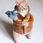 Куклы и игрушки handmade. Livemaster - original item Ceramic cat.  