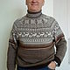 Wool knitted sweater 'Norwegian', Mens sweaters, Ekaterinburg,  Фото №1