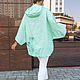 Linen parka with embroidery Menthol color. Parkas jacket. NATALINI. My Livemaster. Фото №7
