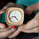 Деревянные наручные часы на зеленом браслете из кожи. Часы наручные. Наручные часы VALE. Ярмарка Мастеров.  Фото №4