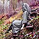 Алина Сапогова. Авторское длинное платье, в стиле фэнтези. эльфийское платье с капюшоном, платье в этно стиле. Осеннее бохо платье.
Фотограф Александр Сапогов.