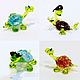 Collectible micro figurine made of colored glass Turtle lightnin. Miniature figurines. In Glass. Online shopping on My Livemaster.  Фото №2