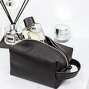 Сумки и аксессуары handmade. Livemaster - original item Dressing case, travel cosmetic bag made of genuine leather. Handmade.