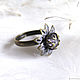 Winter flower Ring with amethyst, Earrings, Tyumen,  Фото №1