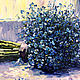 Order Oil painting with forget-me-nots. Zabaikalie. Livemaster. . Pictures Фото №3