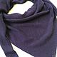 Kerchief-bactus 'Eggplant' from 100 % cashmere Cariaggi. Scarves. vsevknit. My Livemaster. Фото №5