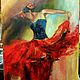 The woman in red dance oil painting based on the works of Razumovsky. Pictures. paintmart (oikos). Online shopping on My Livemaster.  Фото №2