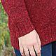 Tweed ruby sweater. Sweaters. Оксана Акимова Вязание на заказ. My Livemaster. Фото №6
