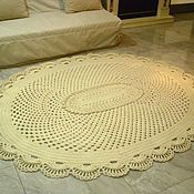 Для дома и интерьера handmade. Livemaster - original item Crochet a large oval rug of the Elegant cord-3. Handmade.