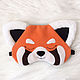 Sleep mask 'Red Panda'. Sleep masks. glossvint. Online shopping on My Livemaster.  Фото №2