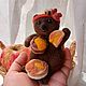 Заказать Валяная игрушка "Мишка с блинами". Шерстяной зоопарк (woolzooru). Ярмарка Мастеров. . Войлочная игрушка Фото №3