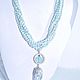 Pearl necklace with aquamarine 'Nymph', Necklace, Moscow,  Фото №1