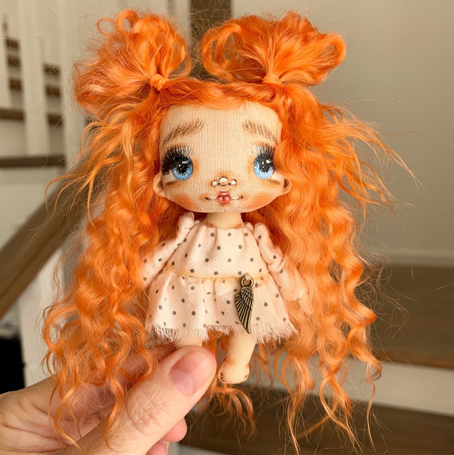 Авторская рыжая текстильная кукла Игрушка для подарка дочке, Куклы и пупсы, Самара,  Фото №1