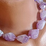 Работы для детей, handmade. Livemaster - original item The most beautiful beads made of large Lavender Amethyst. Handmade.