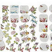 Материалы для творчества handmade. Livemaster - original item A set of 3D stickers Anna Griffin Quotes & Flower Embellishments. Handmade.