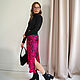 Zebra Fuchsia skirt made of armani silk, satin pink skirt. Skirts. mozaika-rus. Online shopping on My Livemaster.  Фото №2
