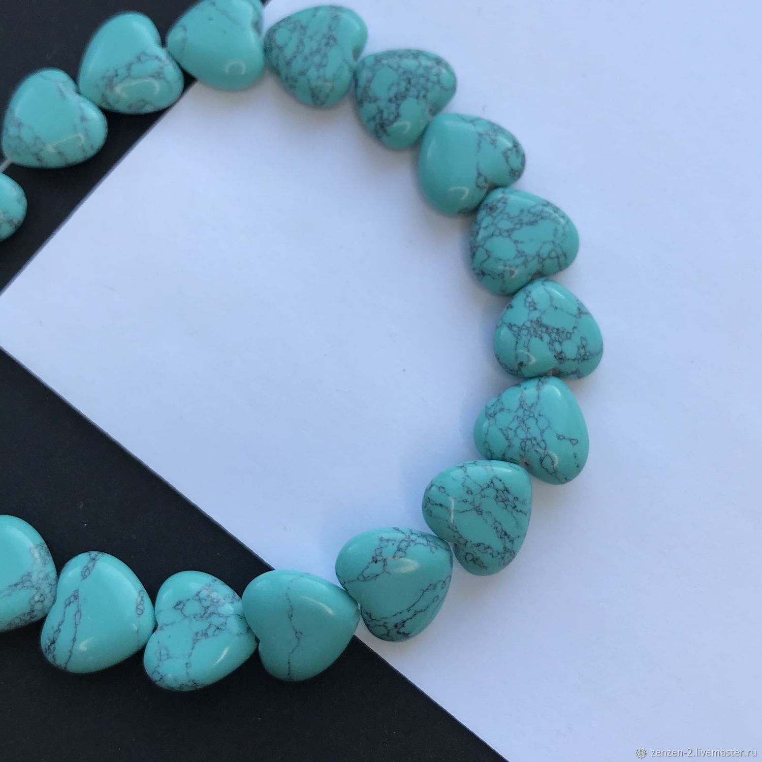 Бусина сердце 14 мм Говлит Бирюза в интернет-магазине на Ярмарке ...